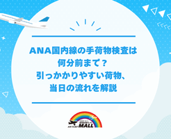ANA国内線の手荷物検査は何分前まで？引っかかりやすい荷物、当日の流れを解説
