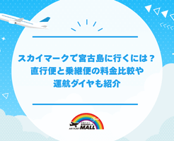 スカイマークで宮古島に行くには？直行便と乗継便の料金比較や運航ダイヤも紹介