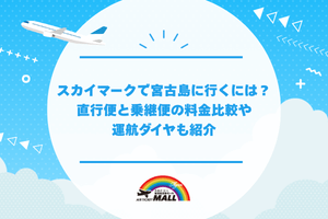スカイマークで宮古島に行くには?直行便と乗継便の料金比較や運航ダイヤも紹介